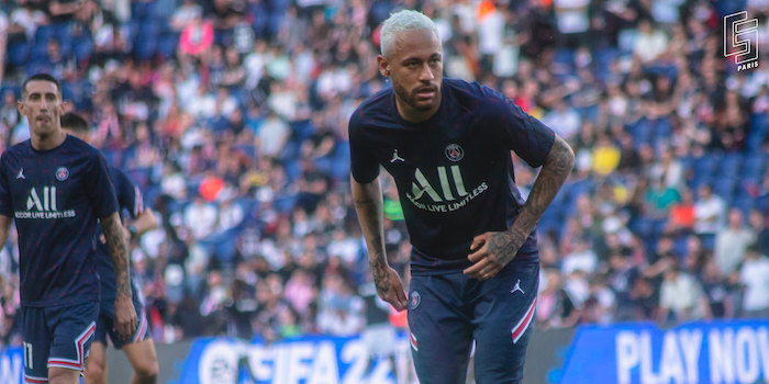 Neymar échauffement