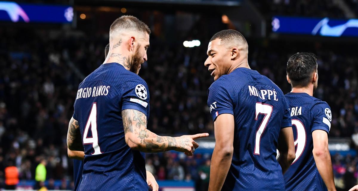 Sergio Ramos et Kylian Mbappé