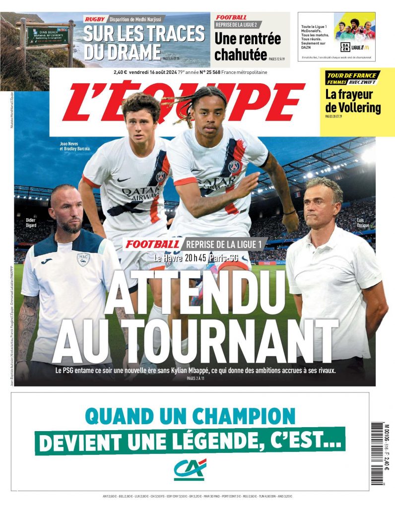 Une L'equipe 16 08 2024