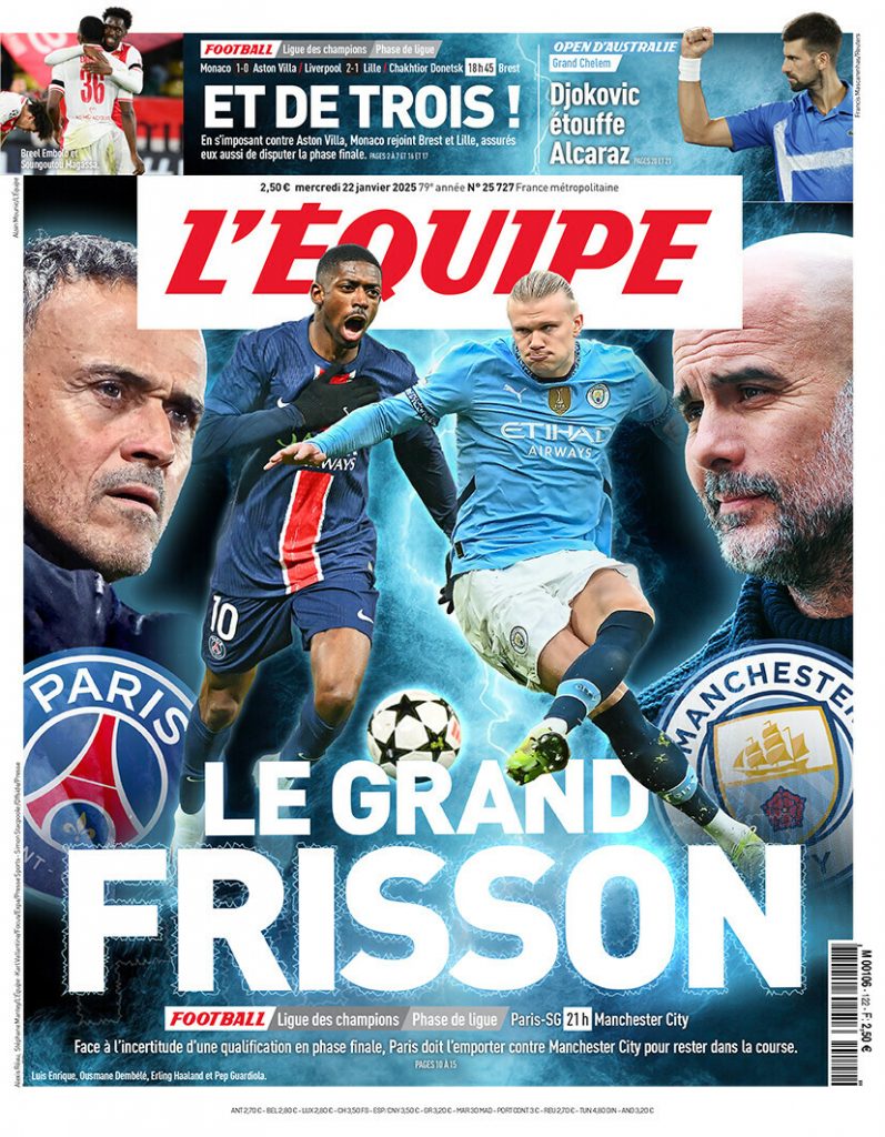 Une L'equipe 22 01 2025