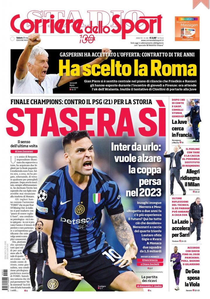 Une corriere dello sport