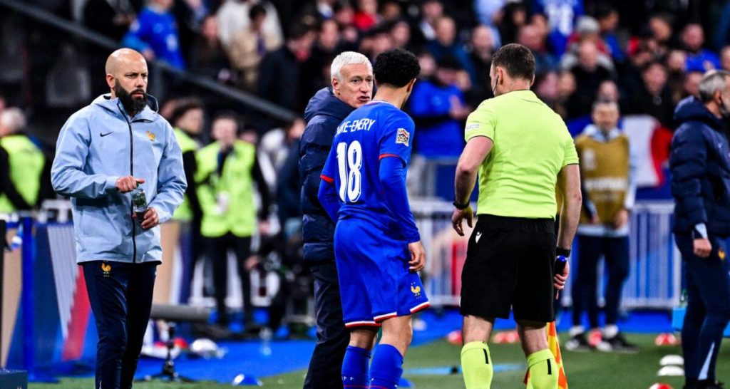 Didier Deschamps et Warren Zaïre-Emery