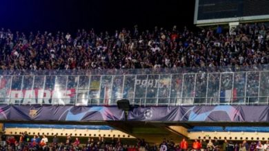 Parcage PSG au Stade Montjuic