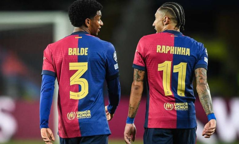 Alejandro Baldé et Raphinha (FC Barcelone)