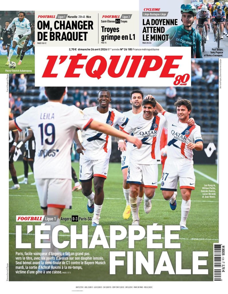 Une l'Equipe 26 04