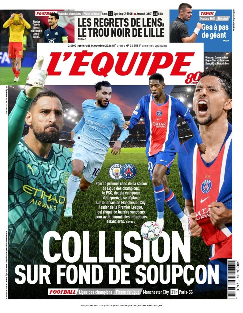 Une L'Equipe 14 Octobre